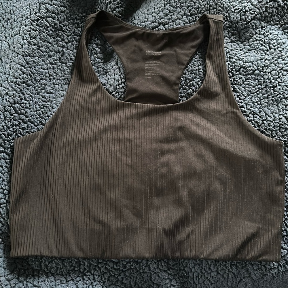 Black RIB Paloma Racerback bra